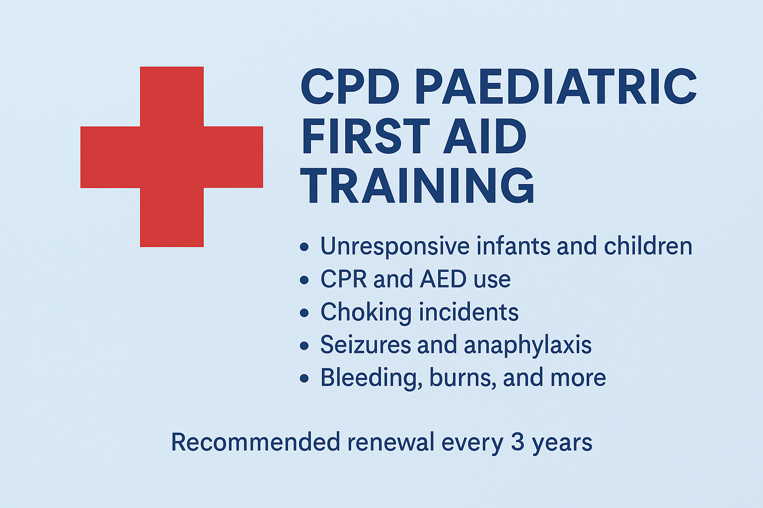 CPD Paediatric First Aid Training
